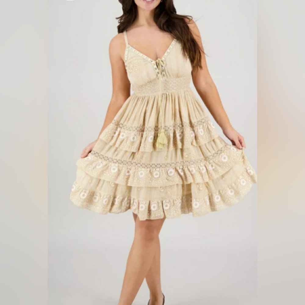 Ananta NWT Bohemian Dress Cream Color L XL